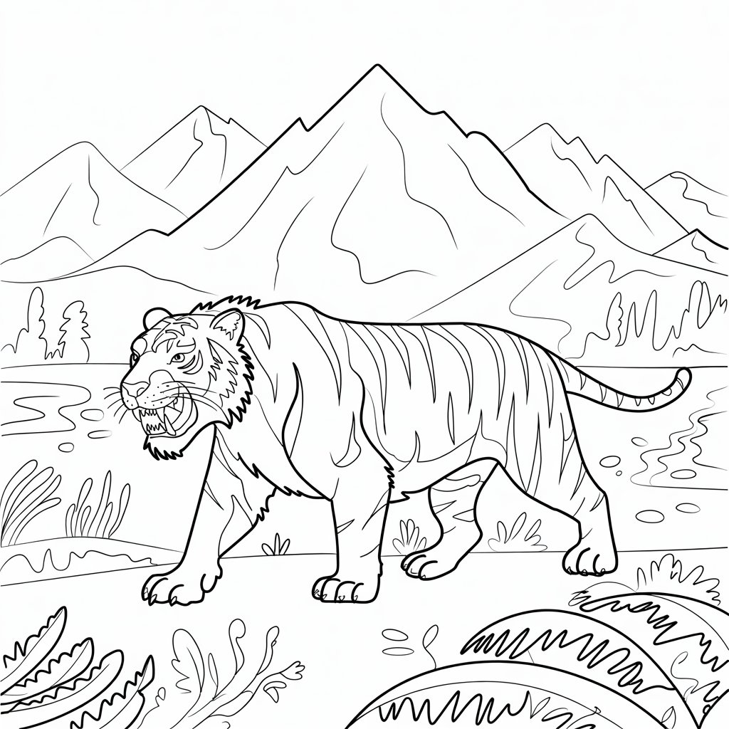 tiger coloring sheet