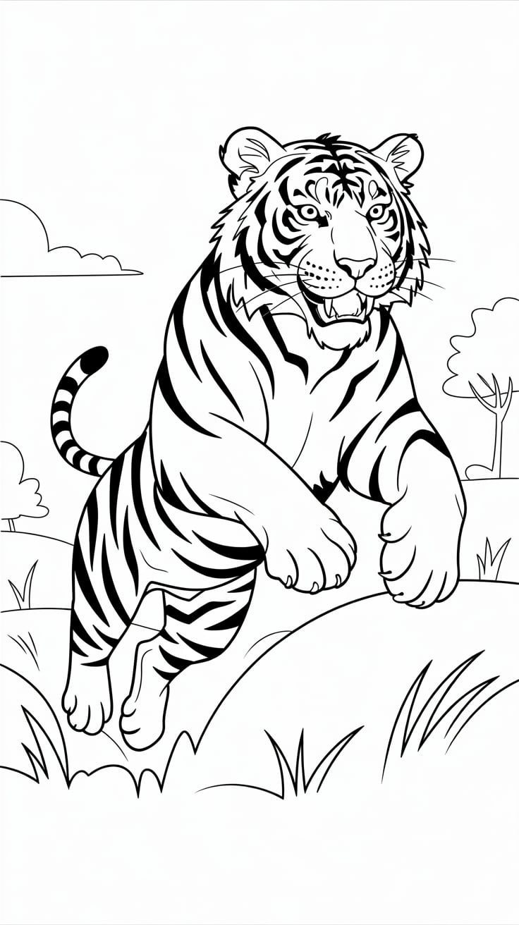 adult coloring pages tiger