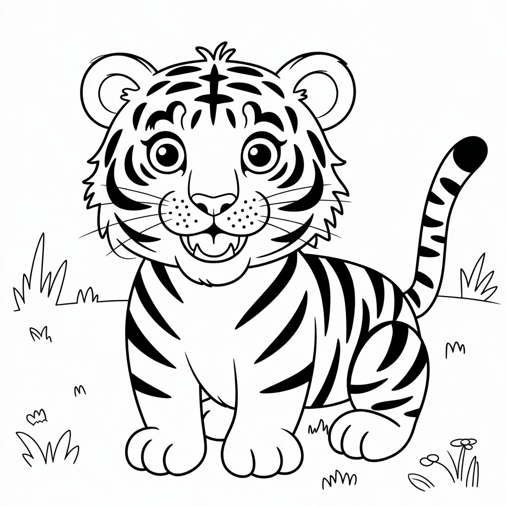 coloring tiger pages