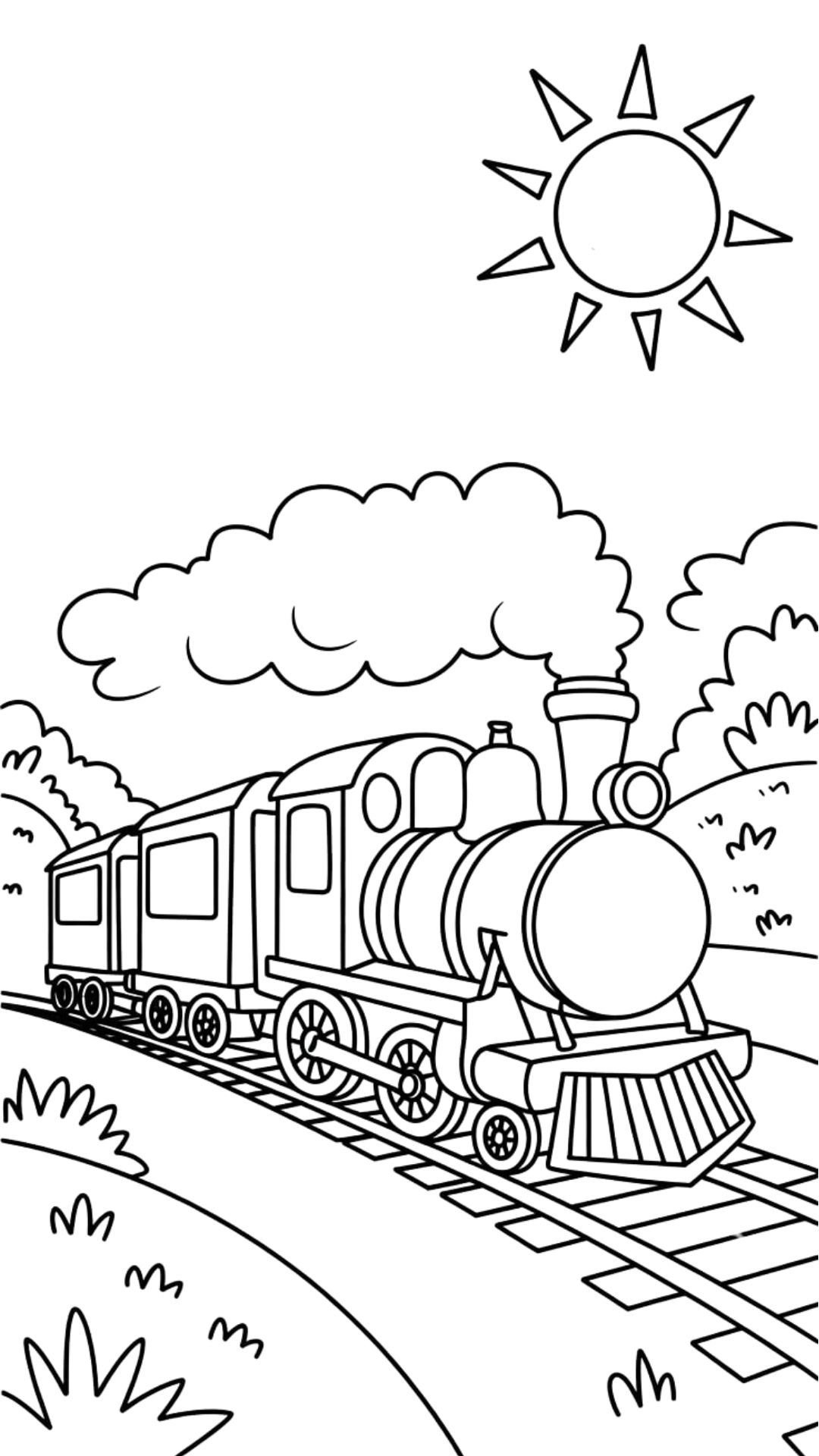 train coloring sheet