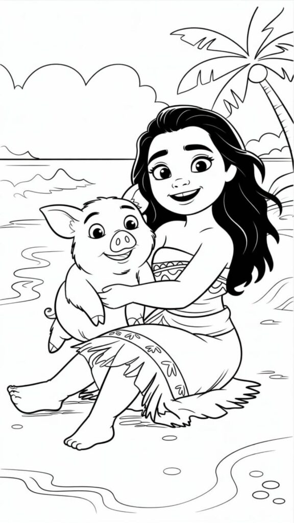 coloring pages for moana