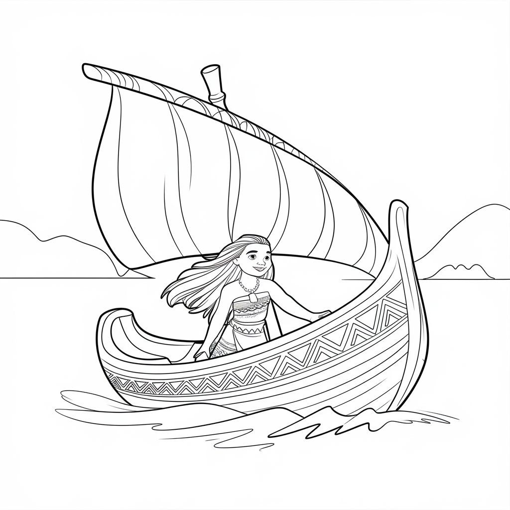 moana coloring page