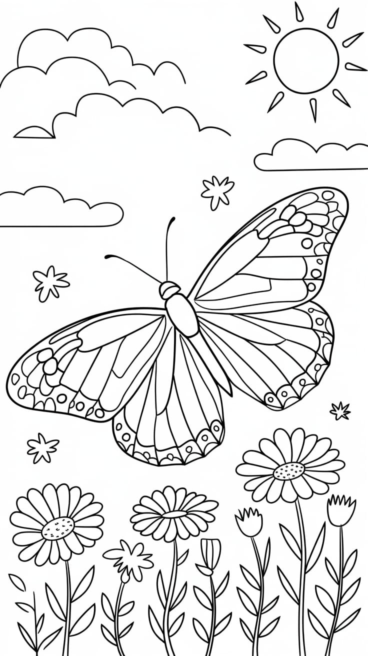 butterfly coloring page