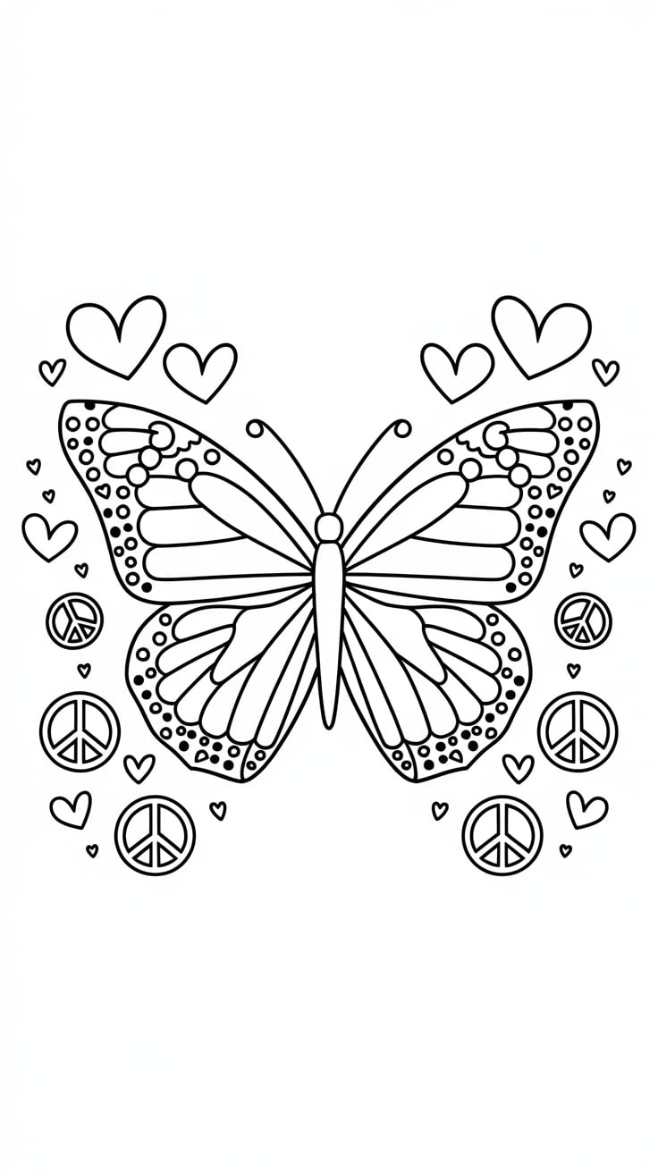 butterfly color pages to print