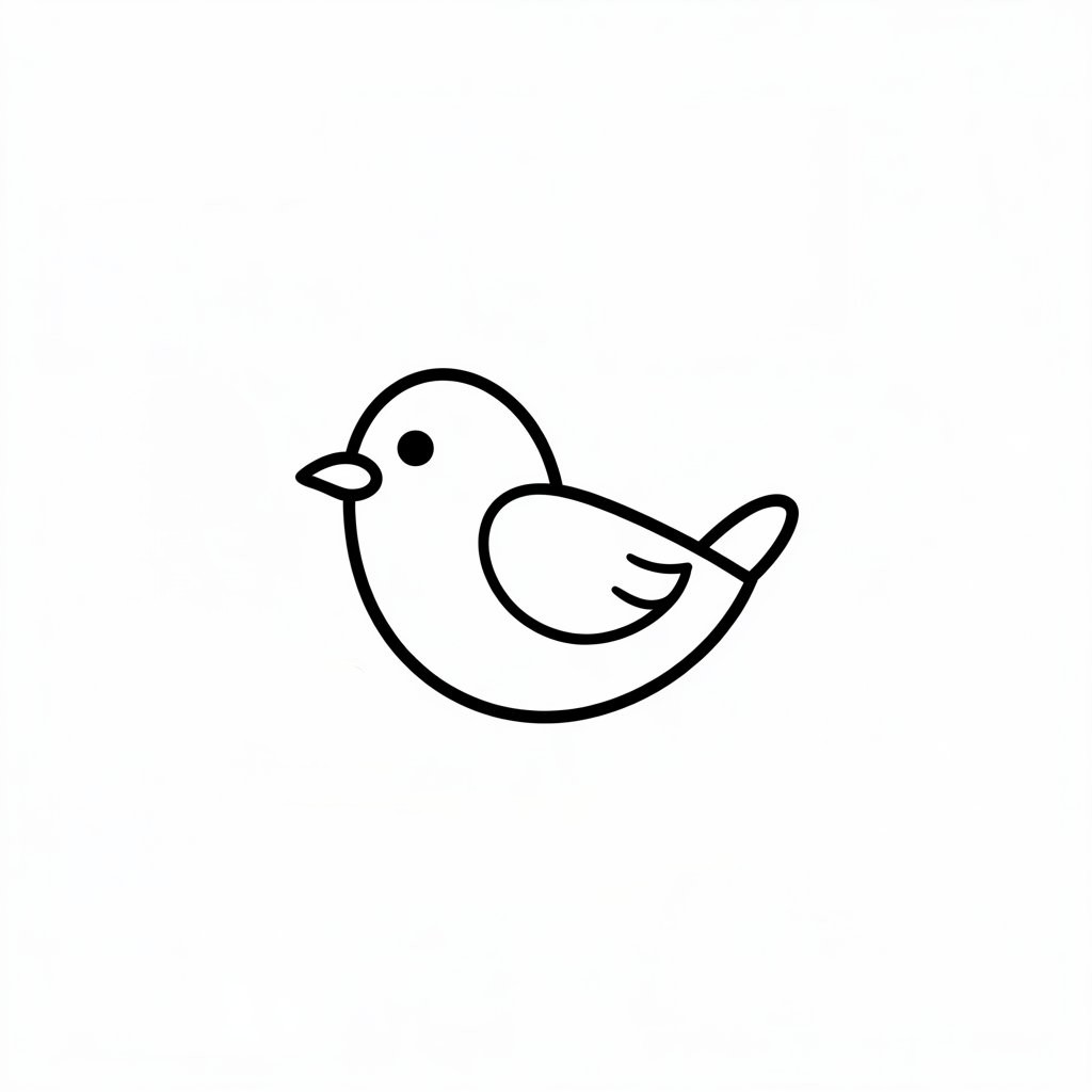 bird coloring book page