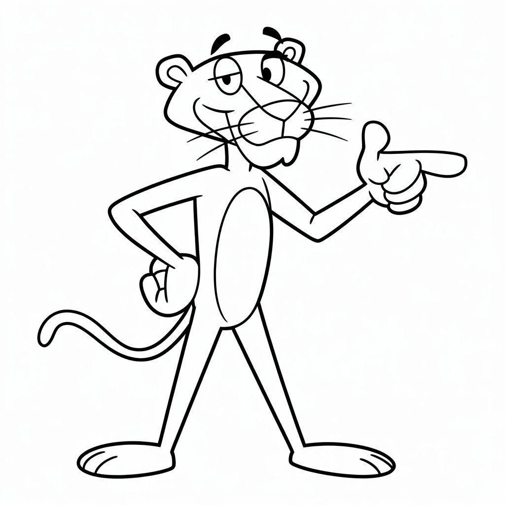 pink panther coloring pages