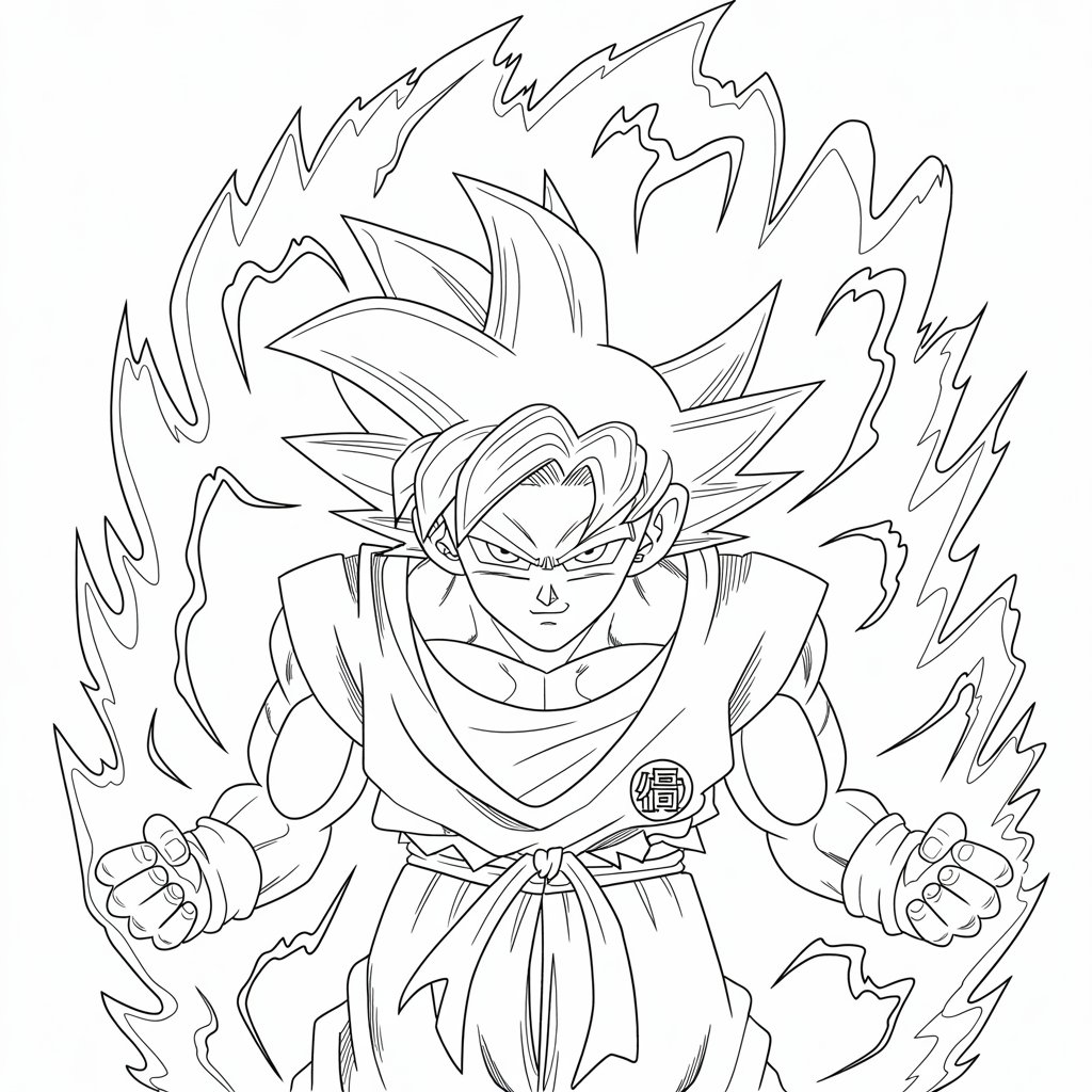 ssj goku coloring pages