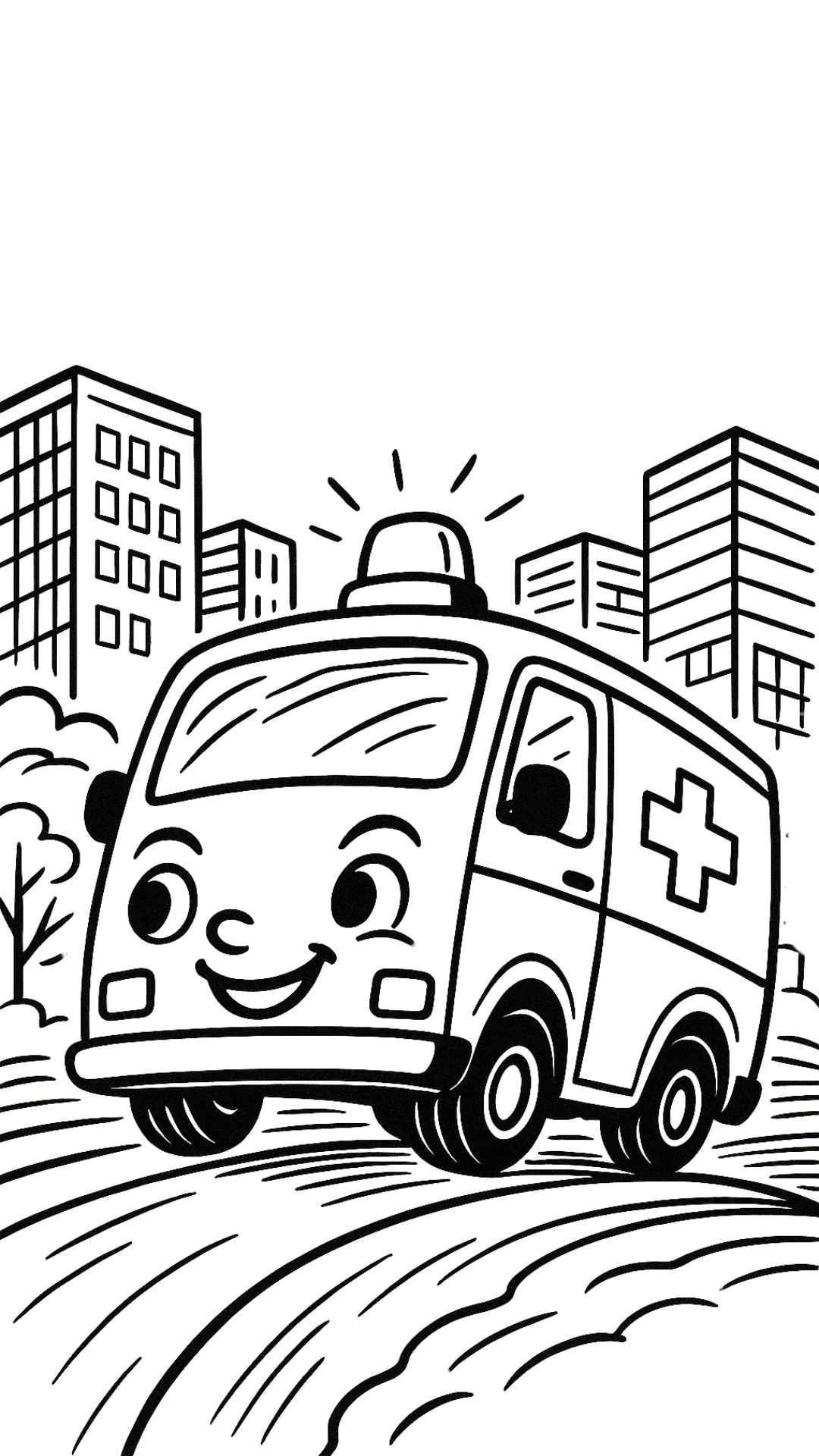 printable ambulance coloring pages