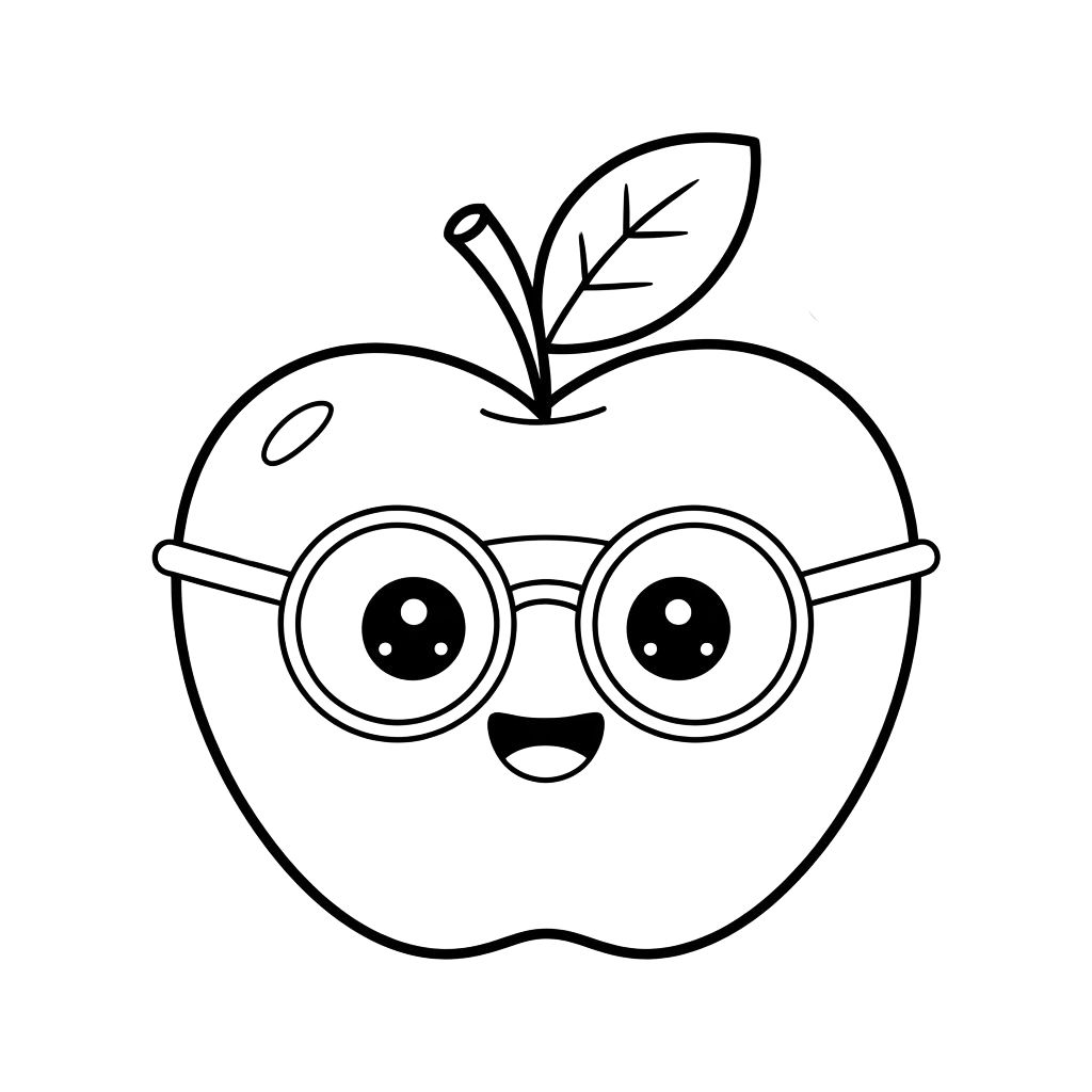 apple coloring page