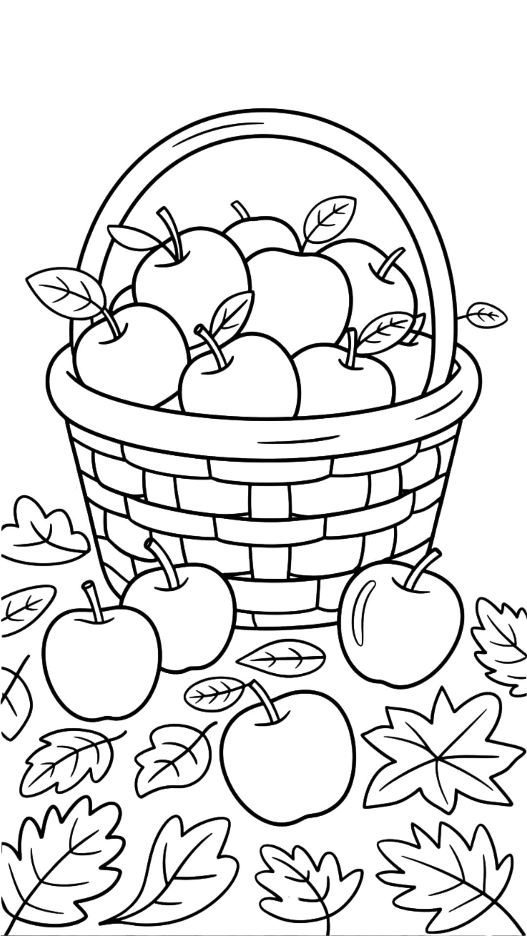 apple coloring sheet printable