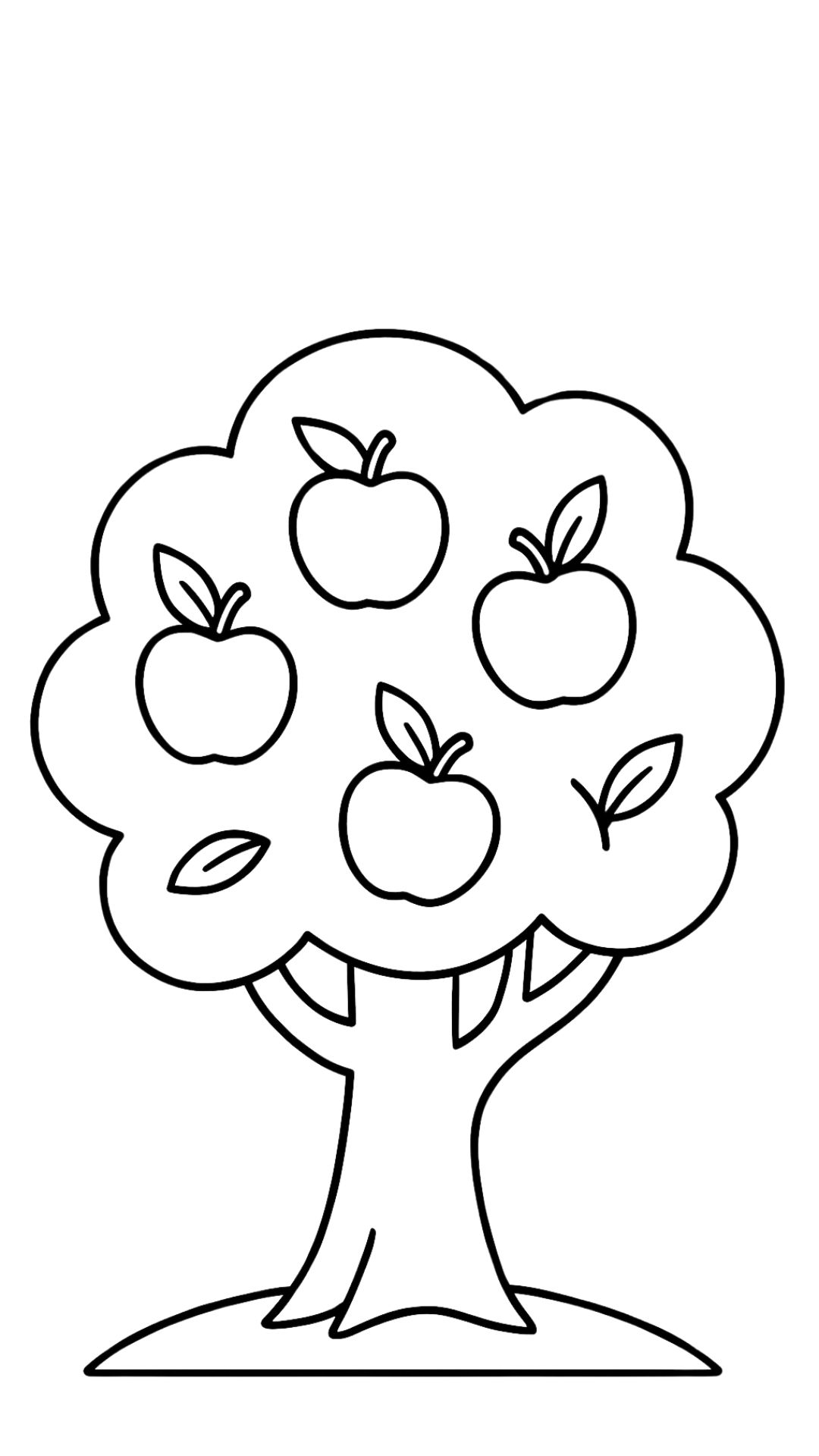 apple tree coloring sheet