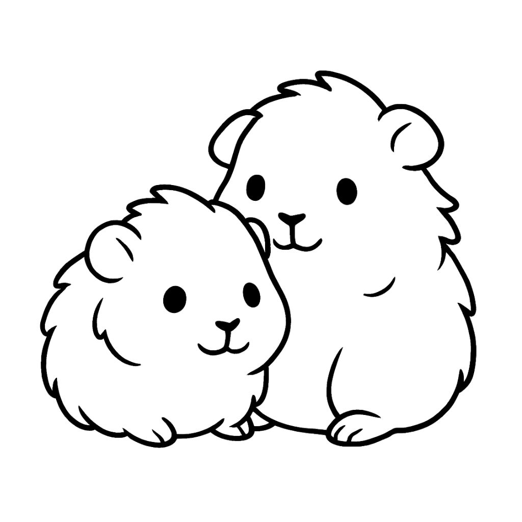 aduilt guinea pig coloring page