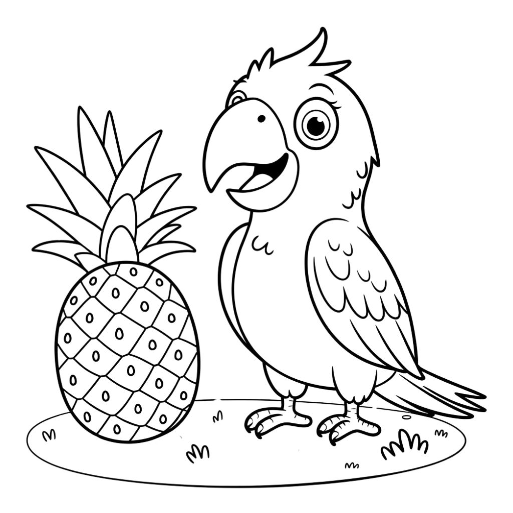 parrot coloring page