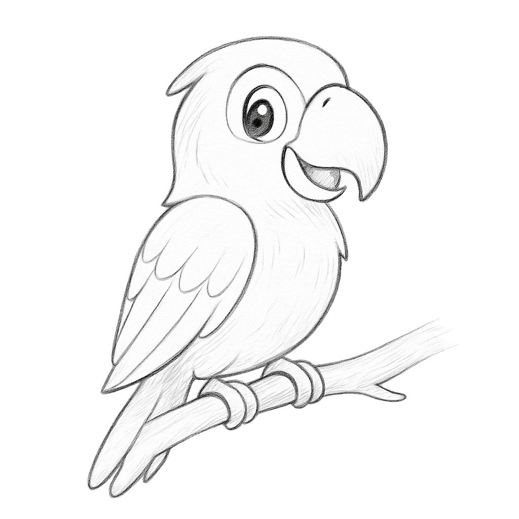 free coloring pages parrot