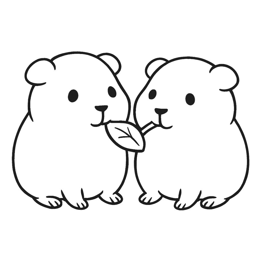 guinea pigs coloring pages