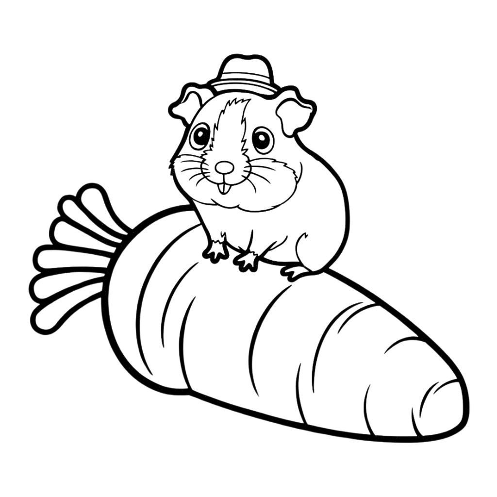 guinea pig coloring page