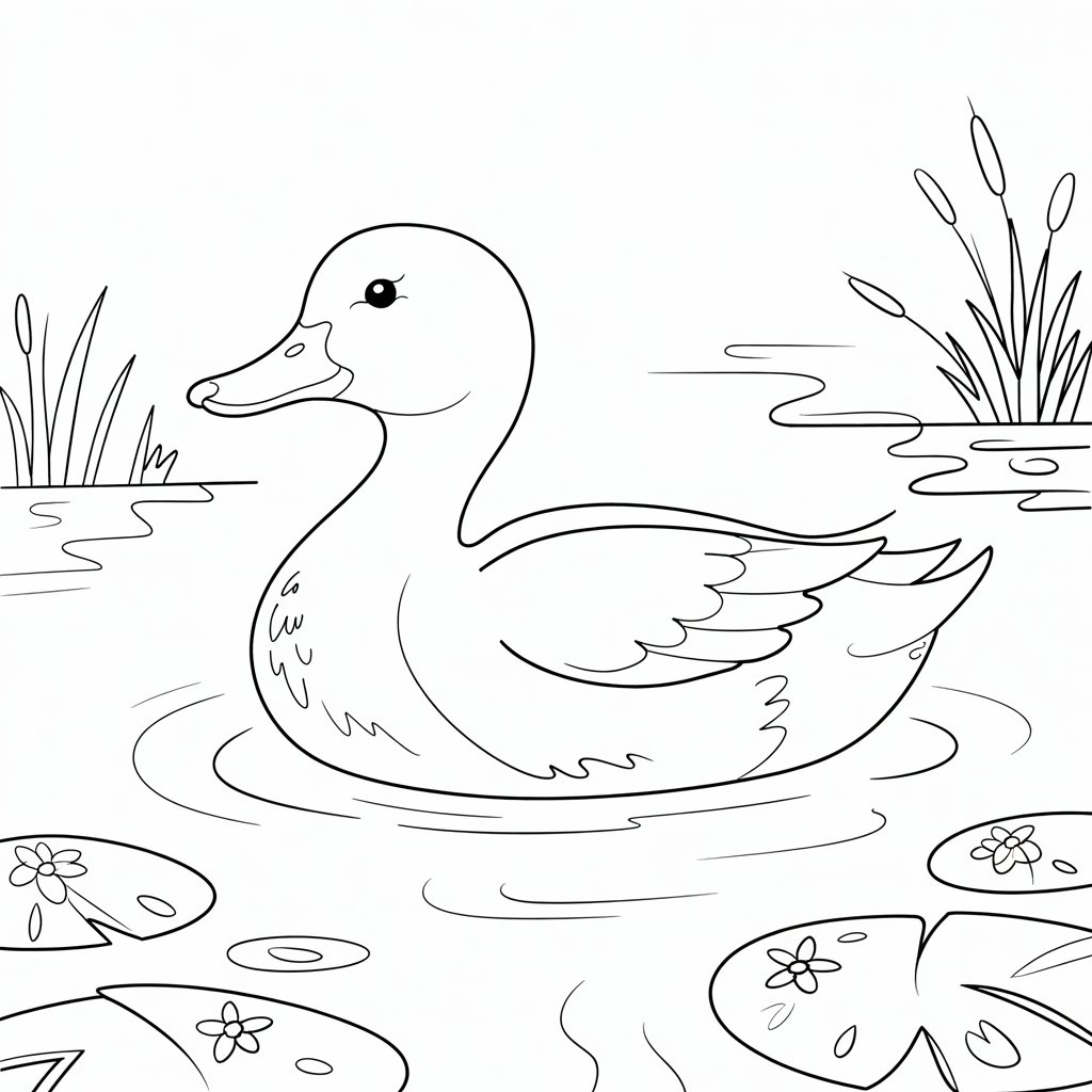 duck coloring page