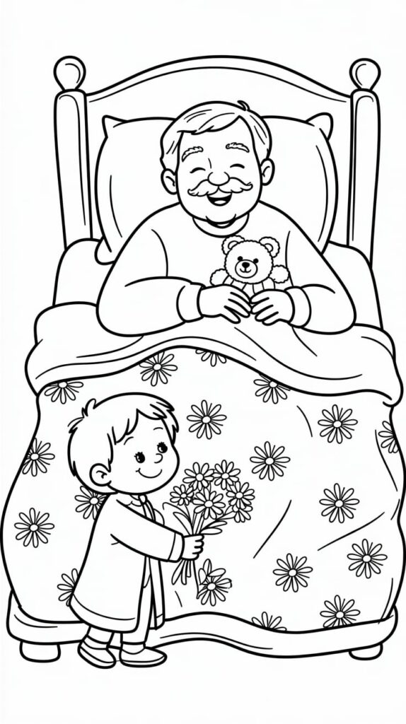 get well soon coloring sheet