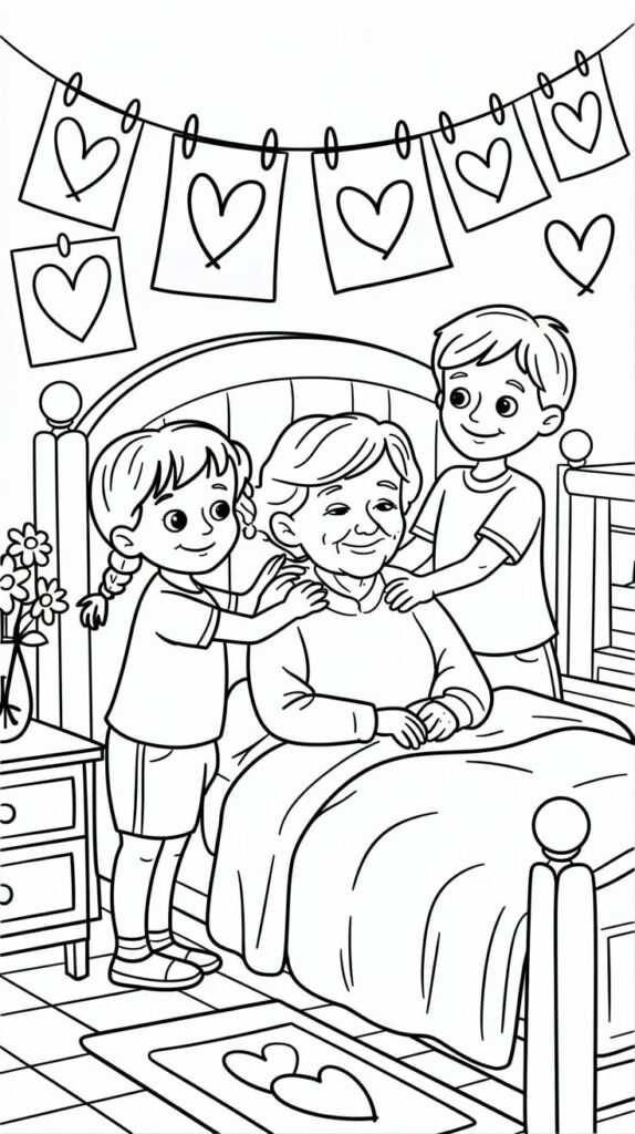 get well soon color sheets