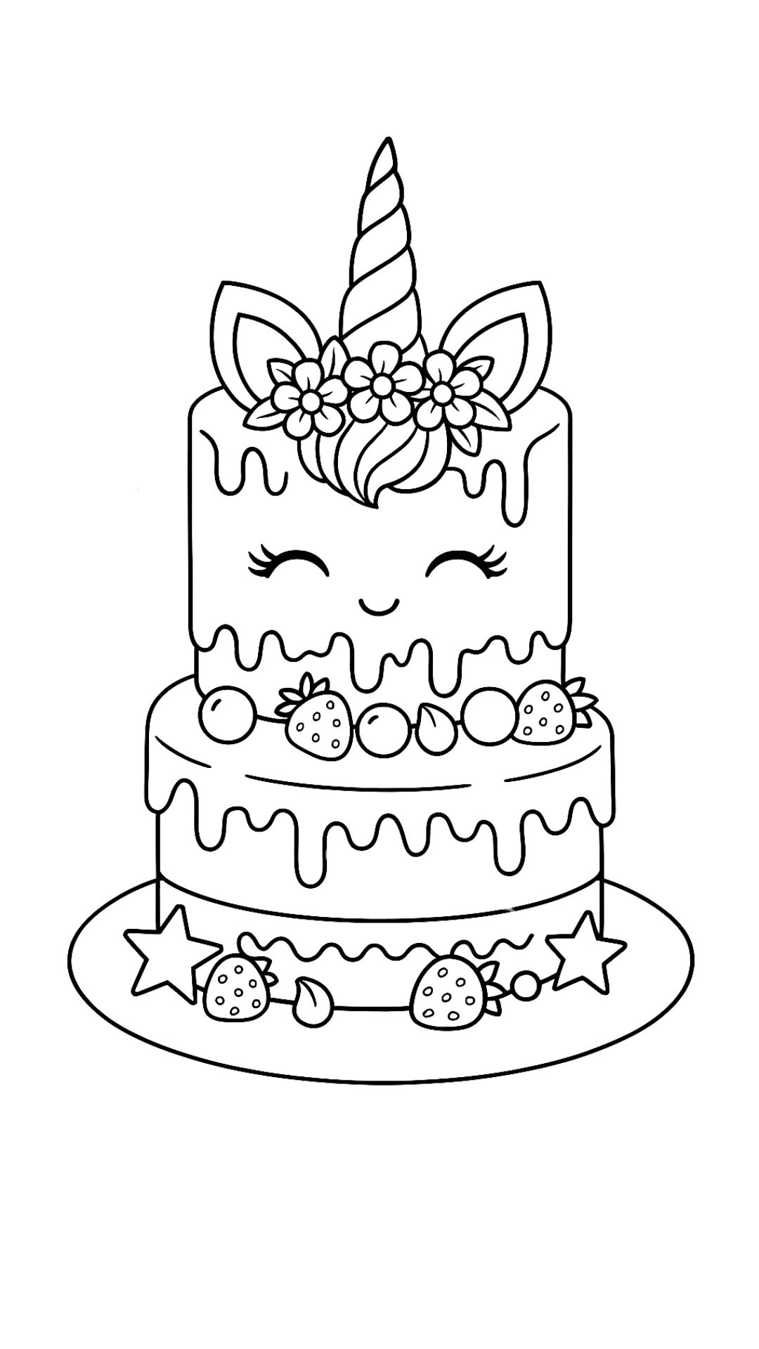 birthday cake color sheet