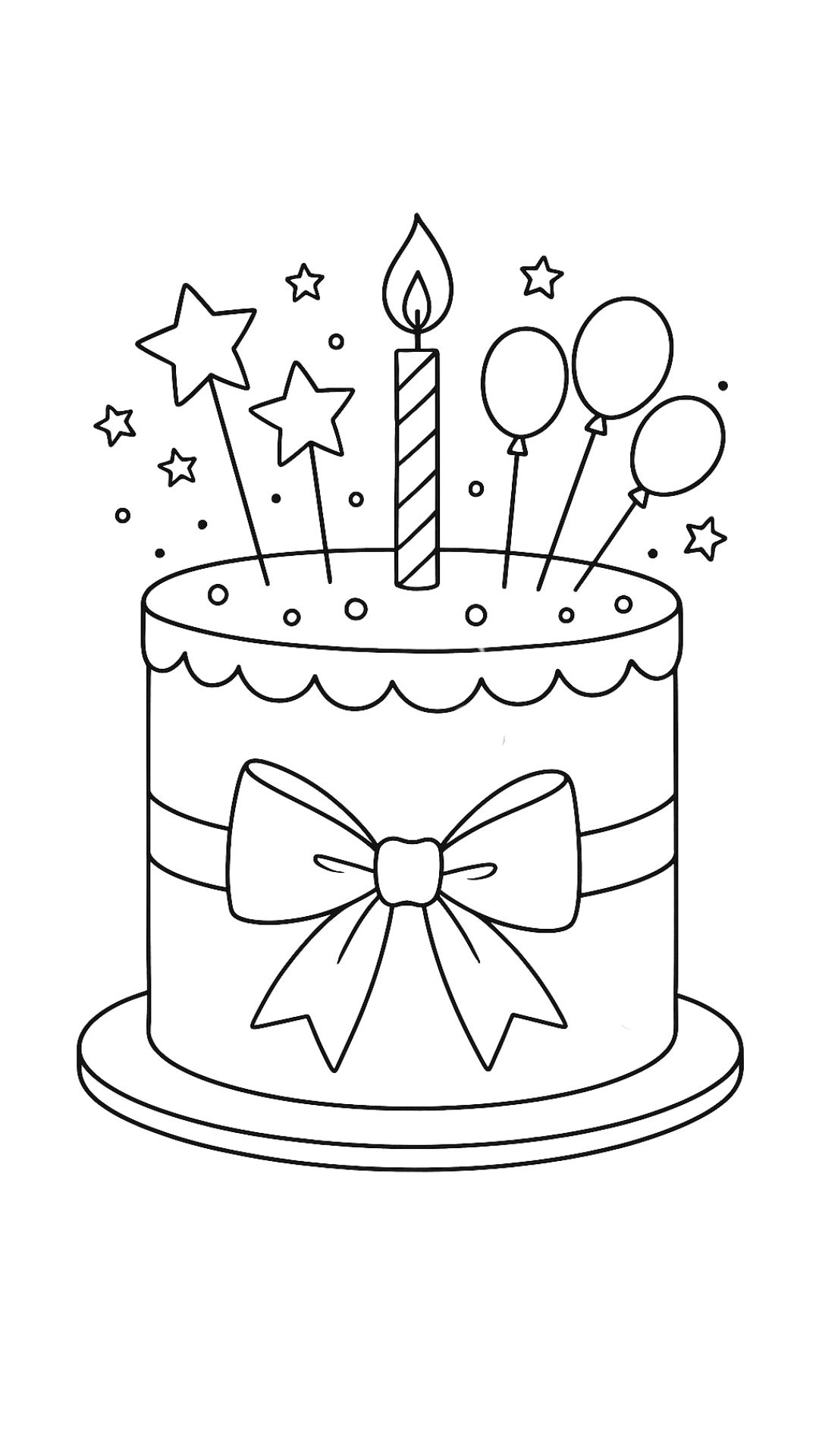 birthday cake coloring page