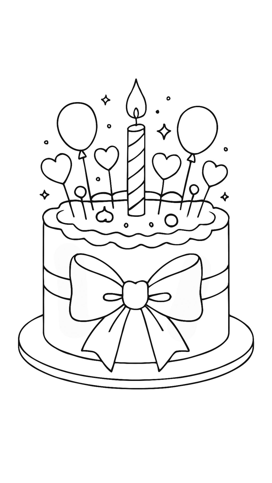 birthday cake coloring pages