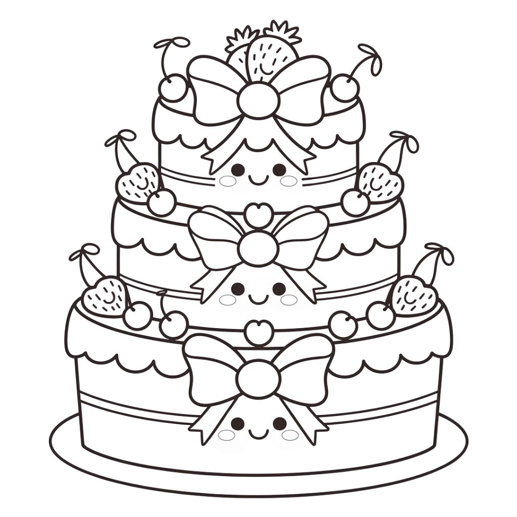 birthday cake coloring