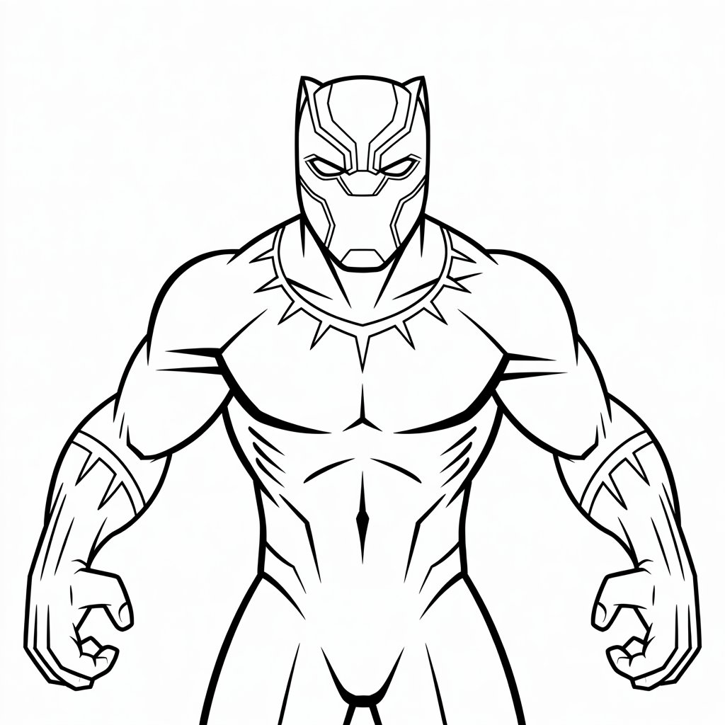 black panther coloring sheet