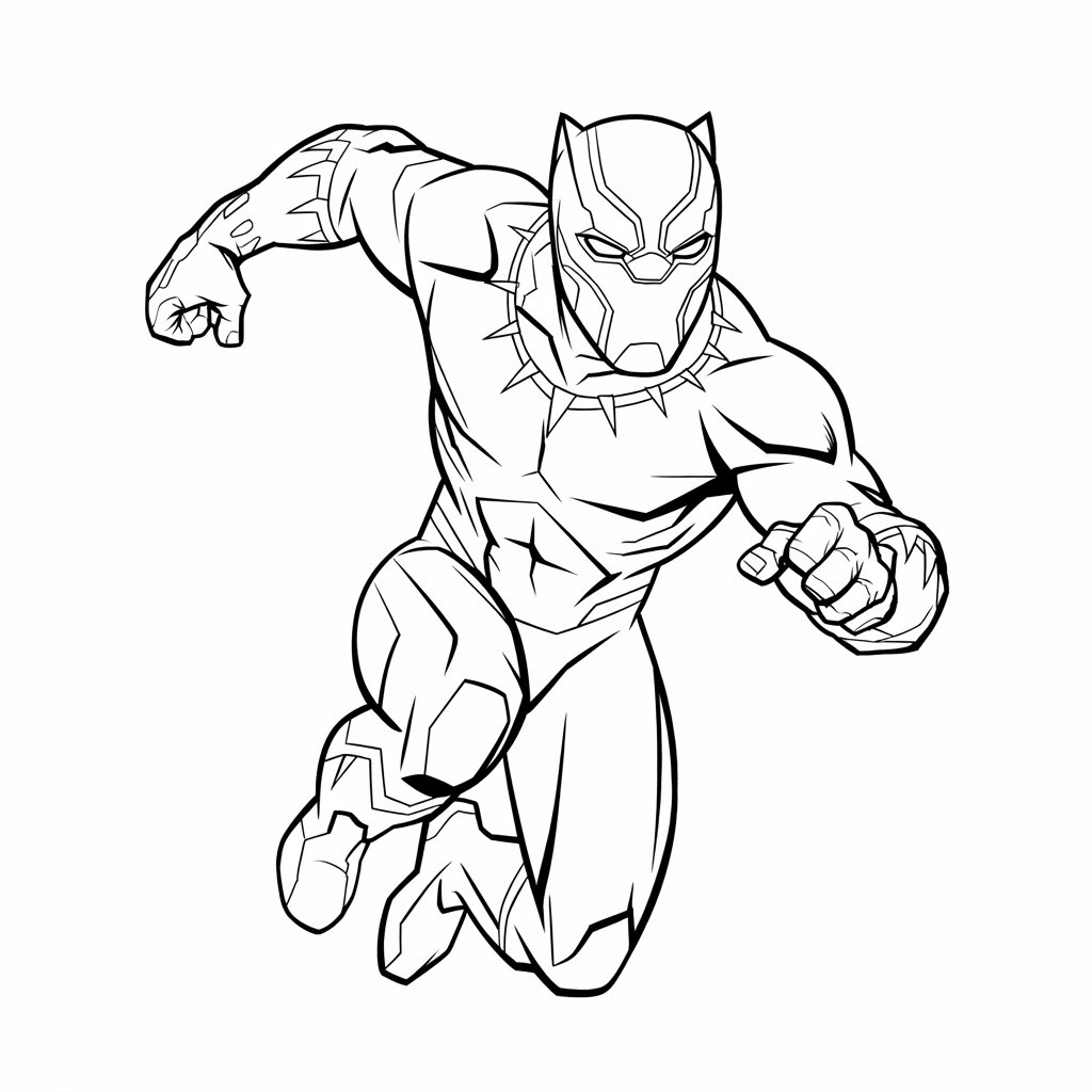 baby black panther coloring page