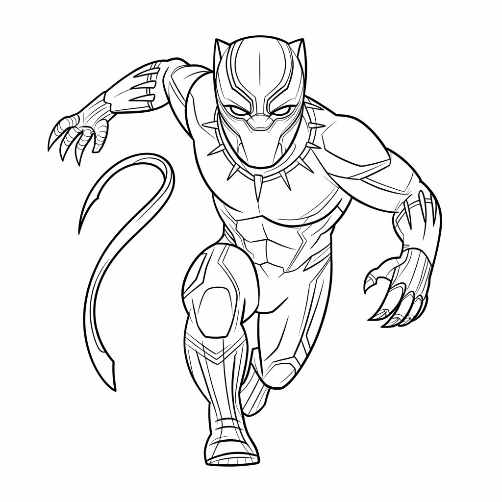 black panther coloring book