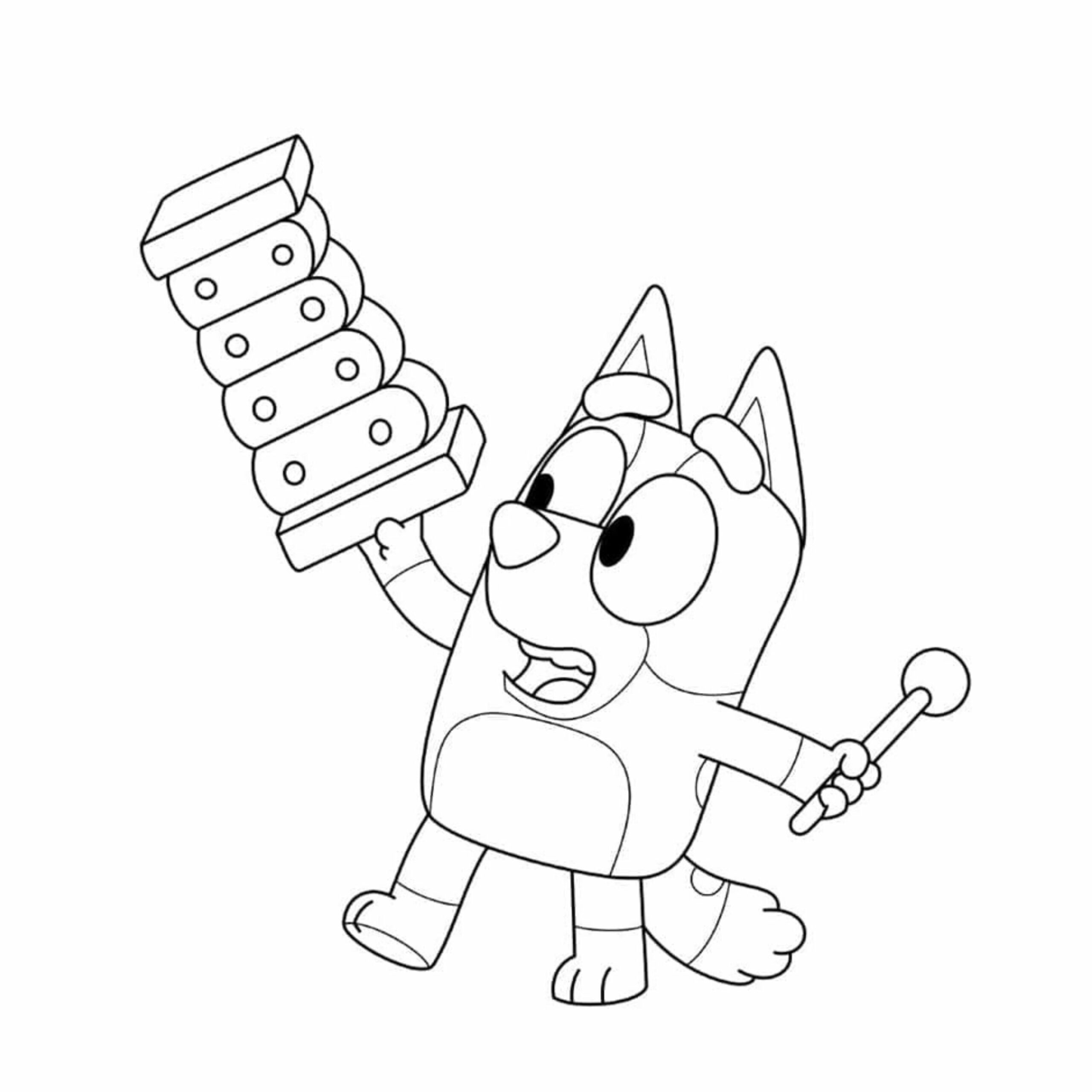bluey coloring page