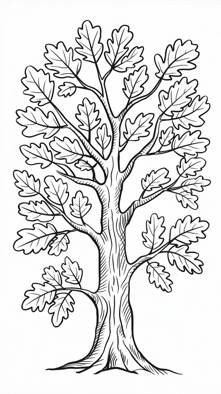 coloring book tree for kids
