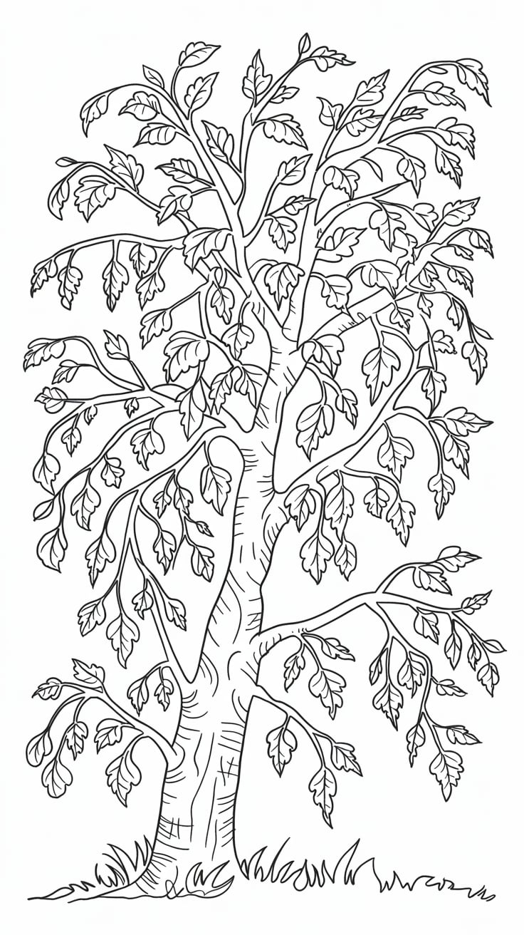 tree of life coloring page