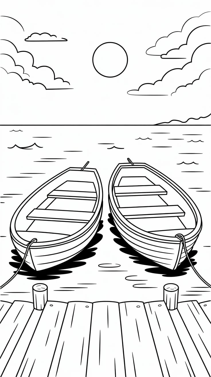 sail boat coloring page