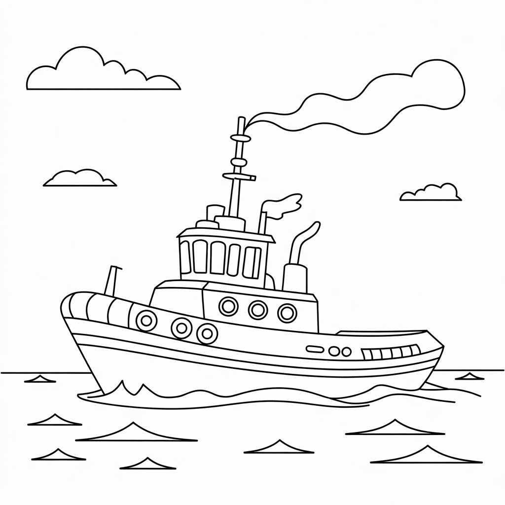 coloring pages of boats