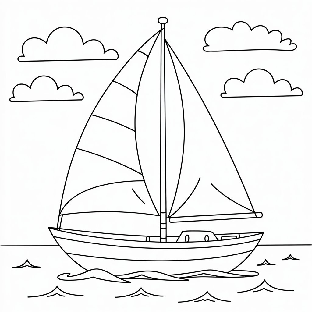 boating coloring pages