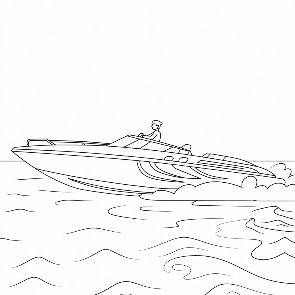boat coloring sheet