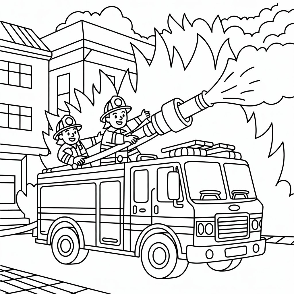 printable firefighter coloring pages
