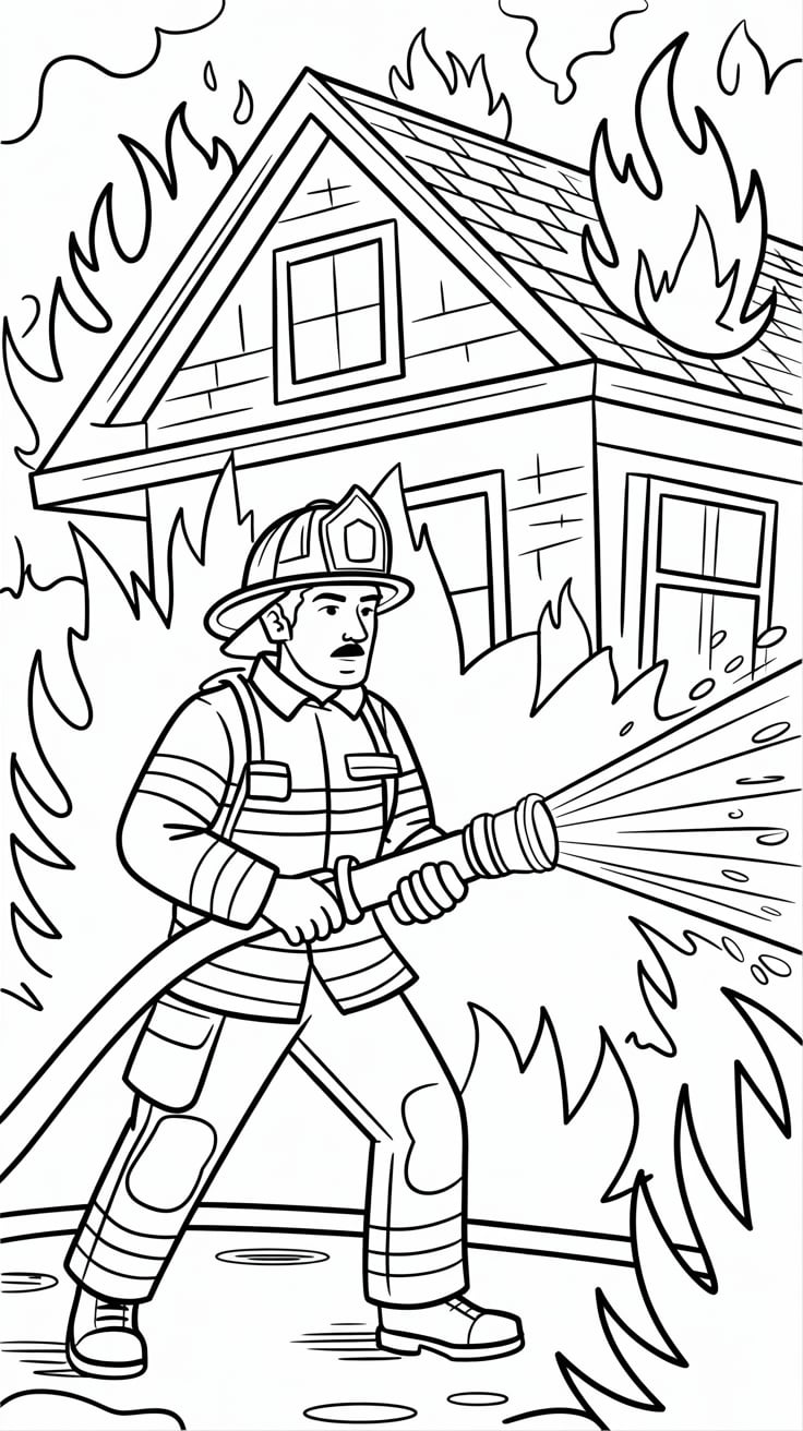 firefighter coloring pages free
