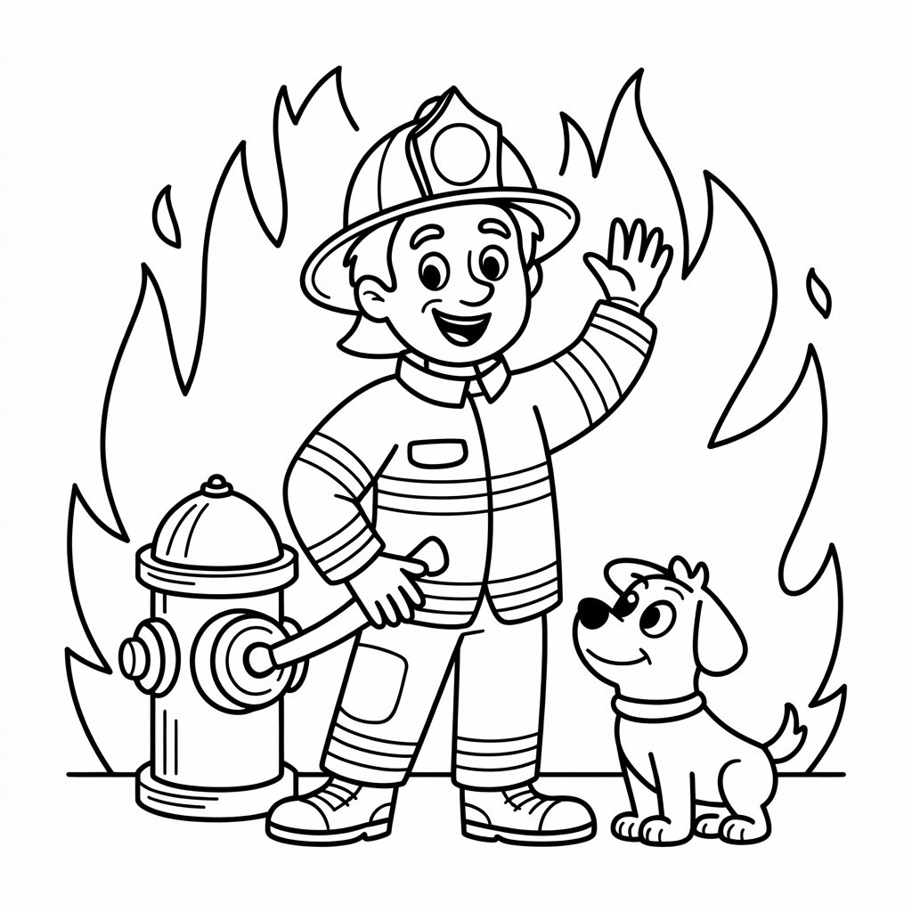 firefighter coloring pages printable