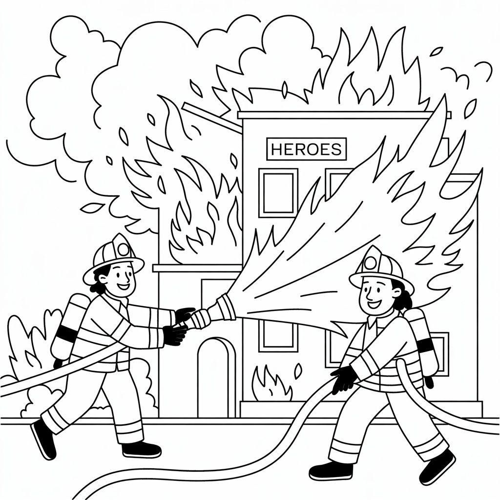 firefighter coloring sheet