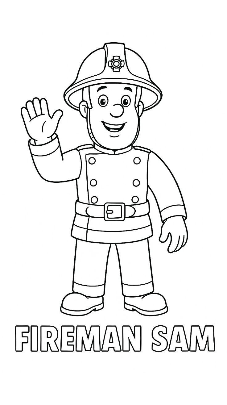 firefighter coloring page