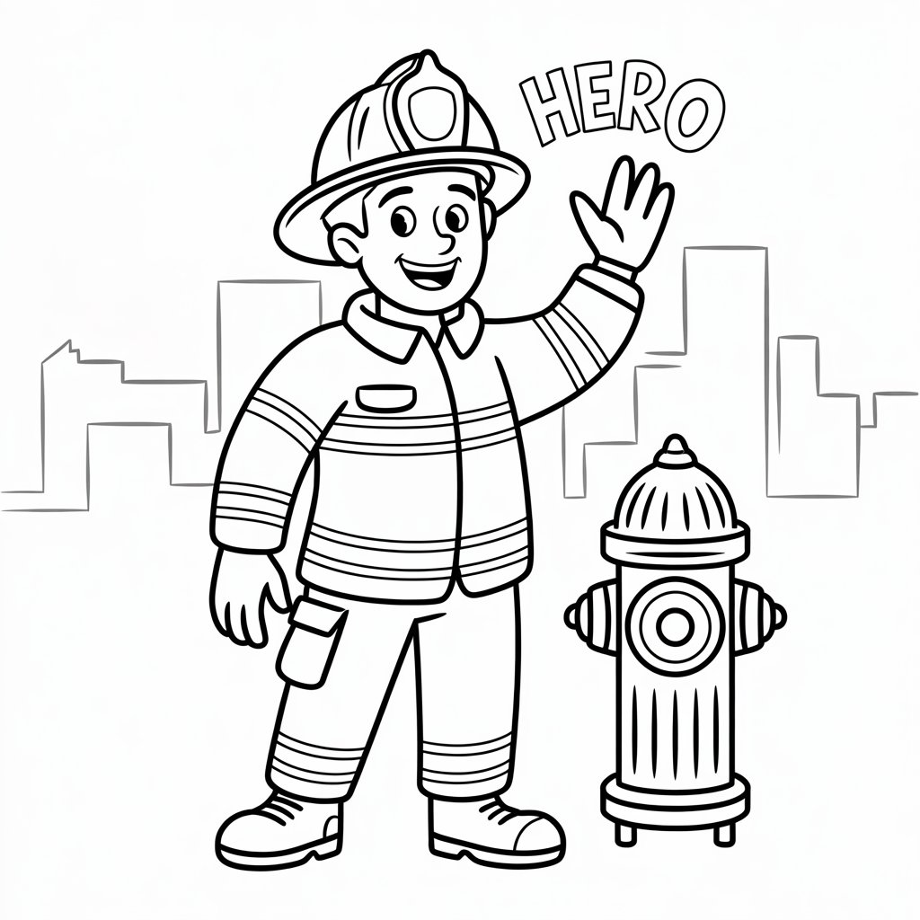 free firefighter coloring pages