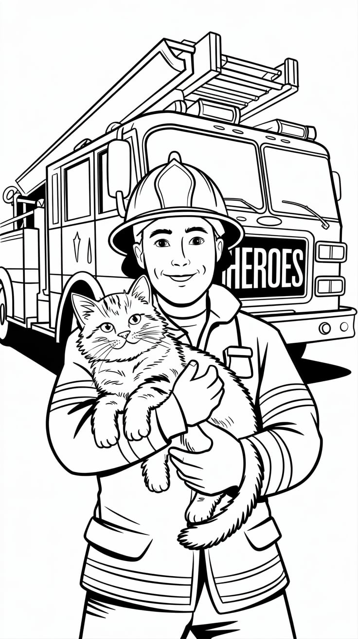 firefighter coloring pages for preschoolers