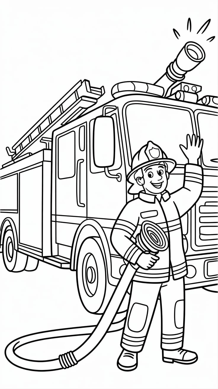 firefighter coloring book