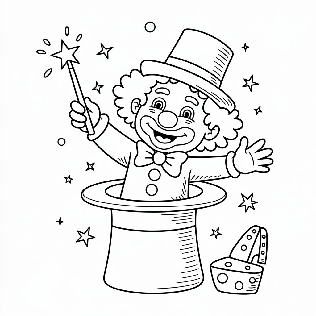 clown printable coloring pages