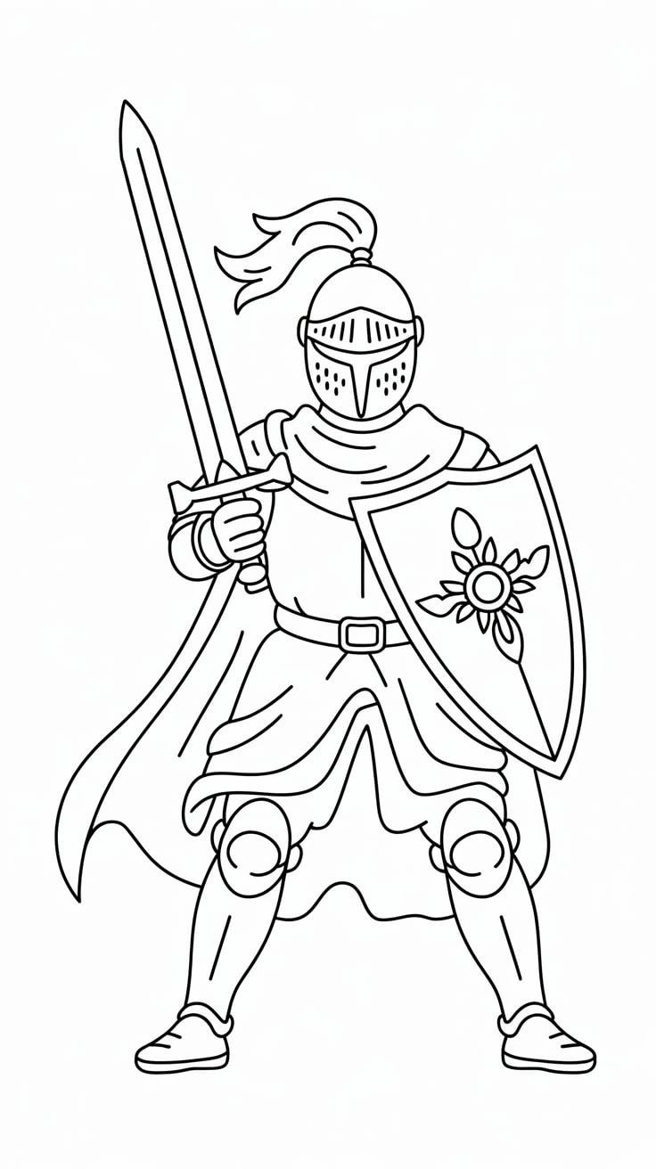 free coloring pages of knights