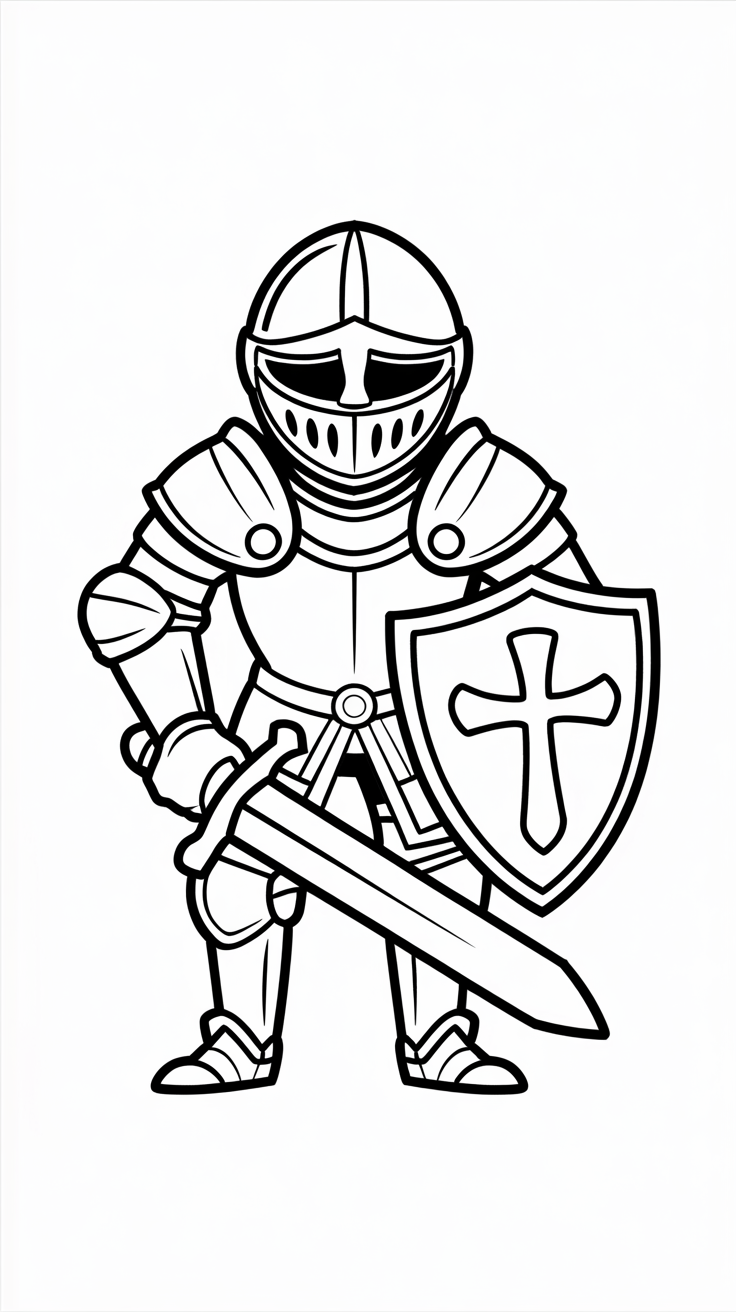 free knight coloring pages