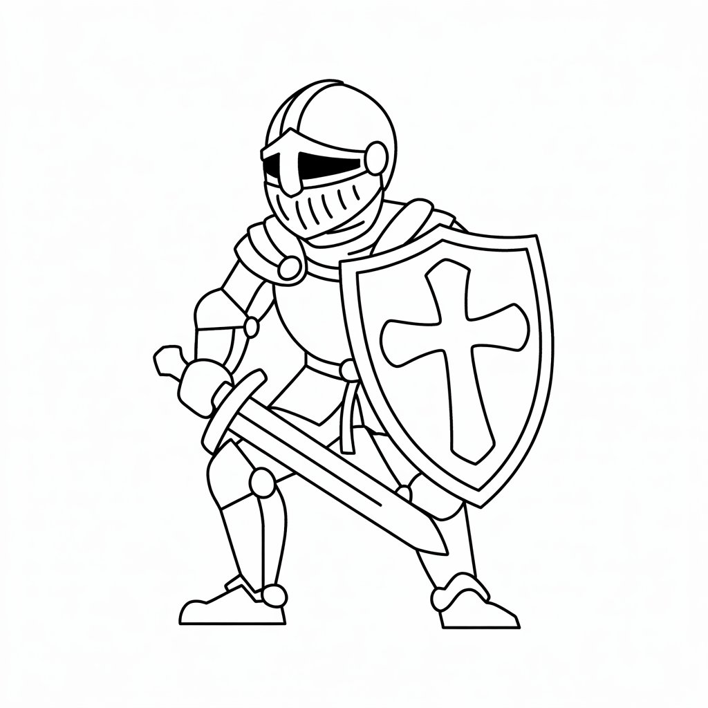 knight coloring page