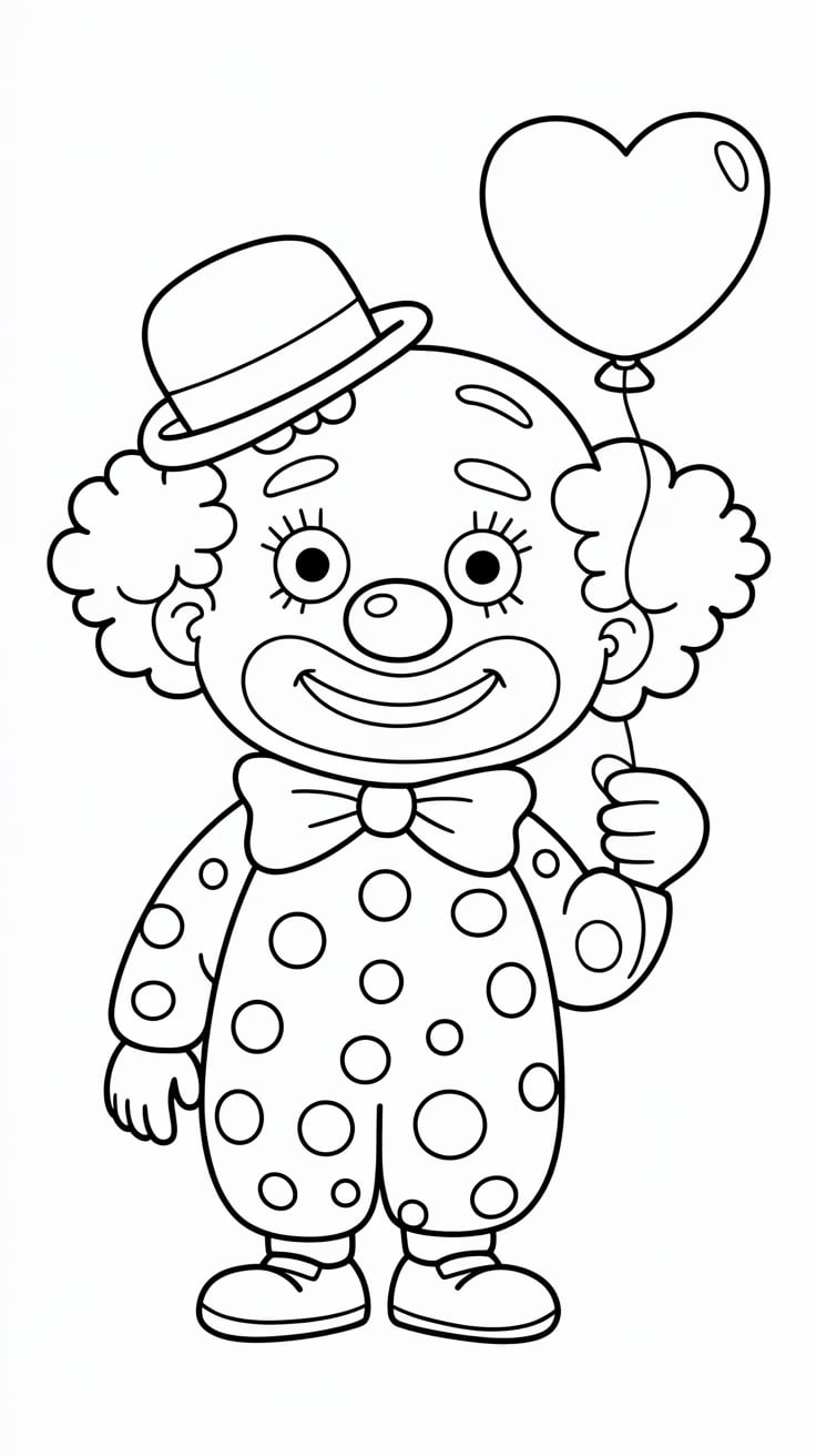 scary clown coloring sheets